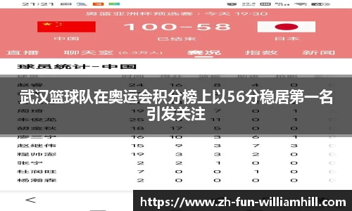 武汉篮球队在奥运会积分榜上以56分稳居第一名引发关注