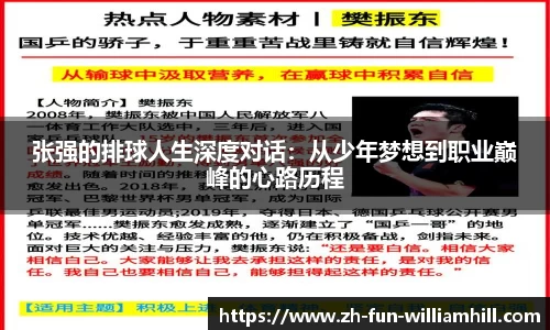 张强的排球人生深度对话：从少年梦想到职业巅峰的心路历程